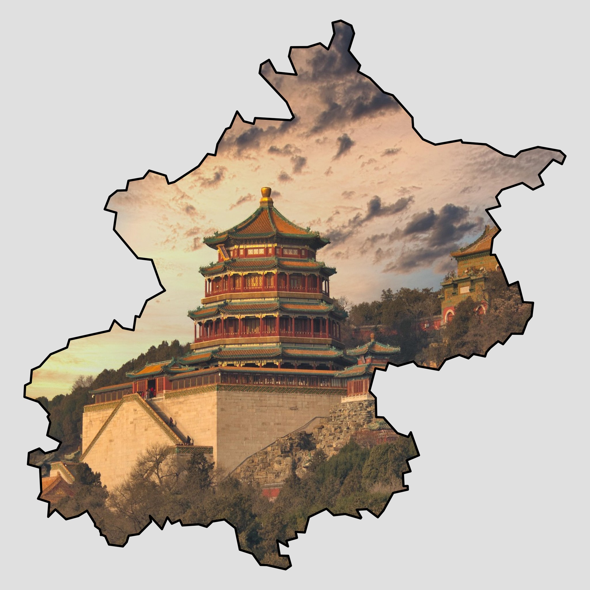 北京单幅照片墙示例